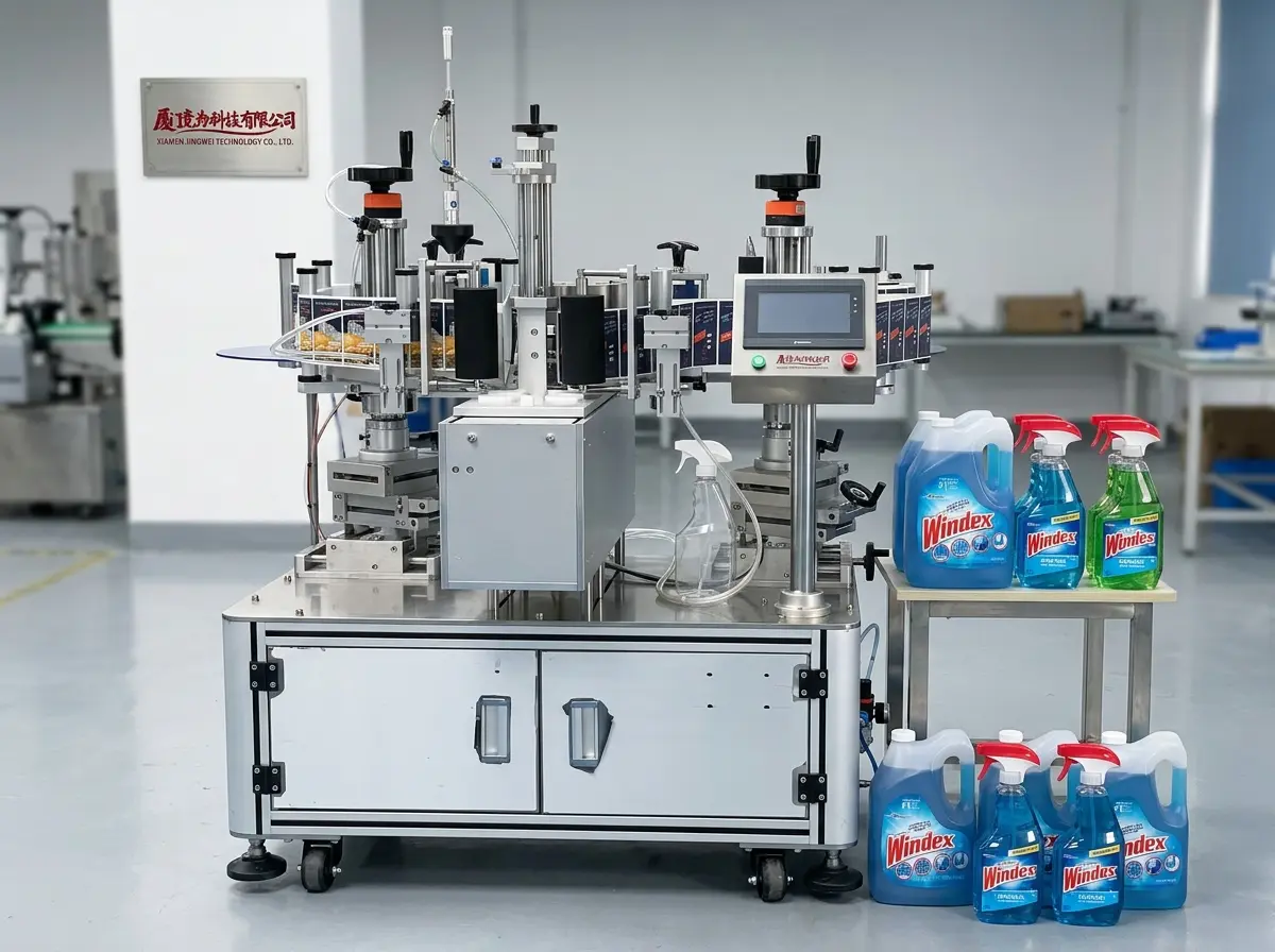 Semi-Automatic Dual-Side Roll-On Labeling Machine JW-T-102