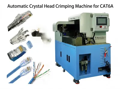 Otomatik RJ45 CAT6A Kristal Kafa Sıkma Makinesi WPM-CAT6A