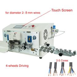 Çift Yuvarlak Çok Damarlı Tel Soyma & Kesme Makinesi (2-8mm) WPM-YHT6