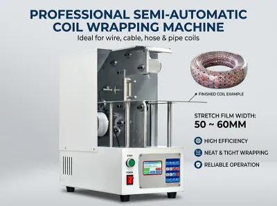 Yarı Otomatik Kablo Sarma Paketleme Makinesi WPM-120X - Kablo Sarma ve Bağlama Makinesi