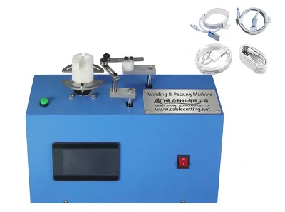 Otomatik USB Veri Kablosu Sarma Paketleme Makinesi WPM-2024B