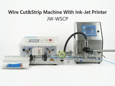 Tel Kesme ve Sıyırma Makinesi Mürekkep Püskürtmeli Yazıcı İle JW-WSCP