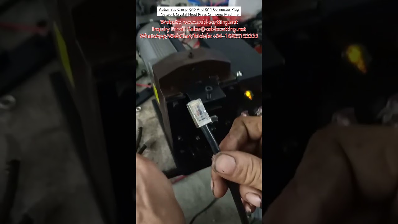 Otomatik RJ45 ve RJ11 Konnektör Presleme Makinesi - Ağ Kablo Uç Bağlantı Cihazı