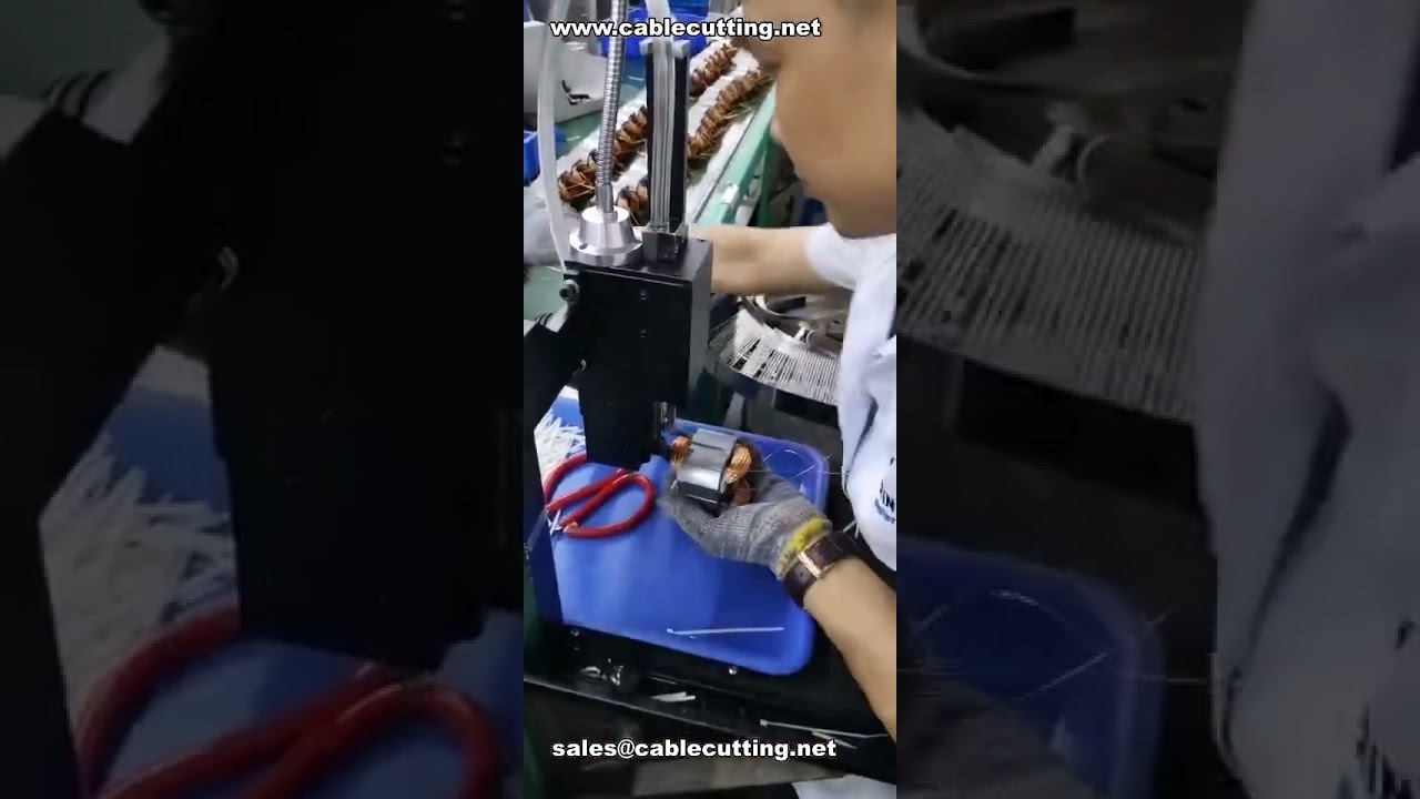 Statorlar İçin Otomatik Kablo Bağlama Makinesi | Kablo Demeti Otomasyon Ekipmanı