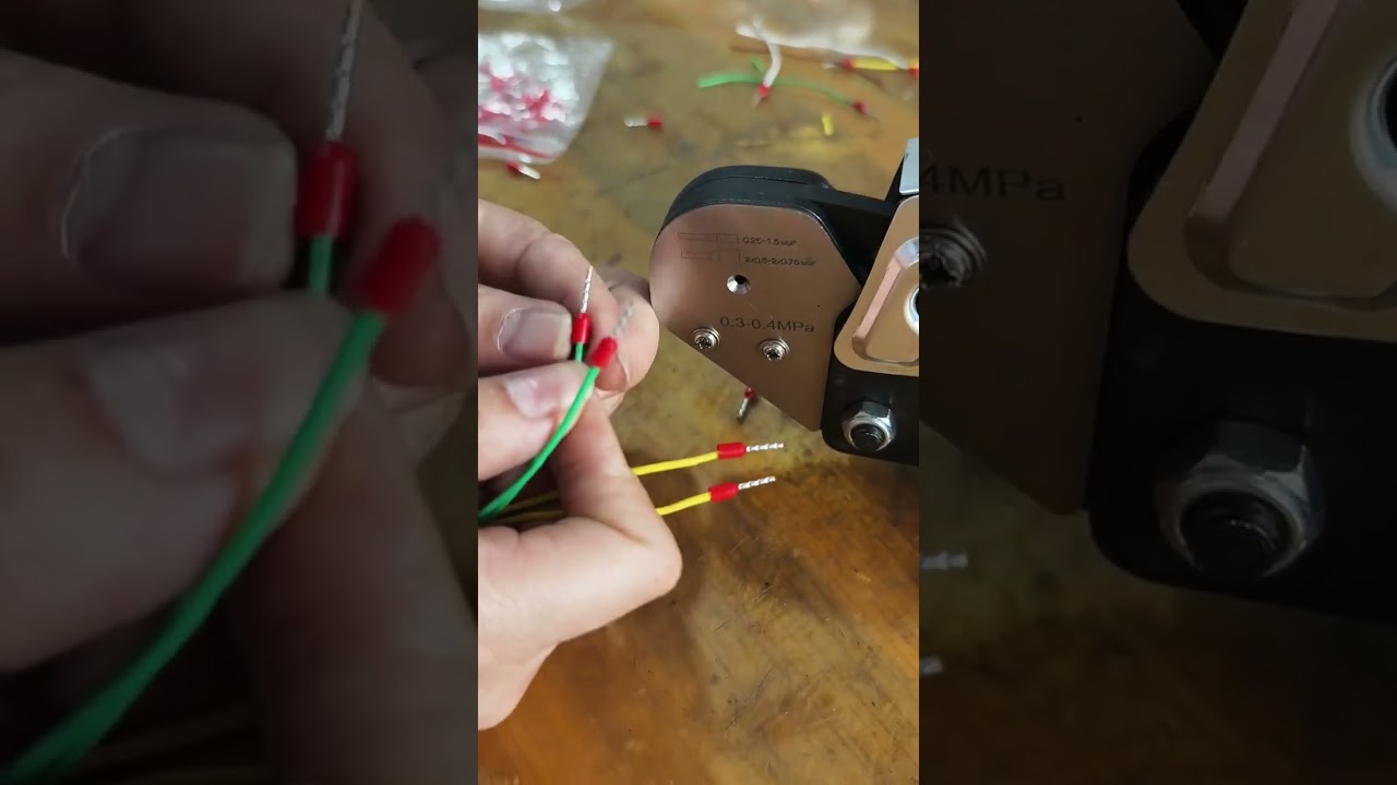 Pnömatik Boru Terminali Sıkma Makinesi - Hassas Konumlandırma Cihazlı #fabrika #makine