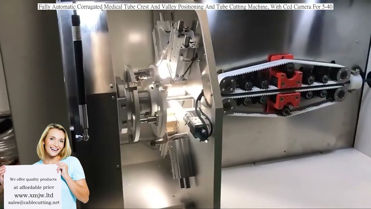 Tam Otomatik Oluklu Medikal Tüp Tepe ve Vadi Konumlandırma ve Kesme Makinesi