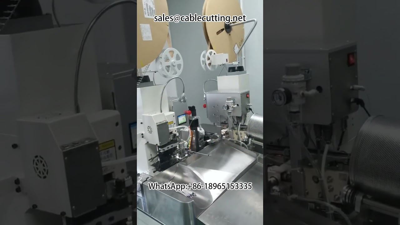 Çift Kafalı Otomatik Terminal Pres Makinesi | Su Geçirmez Fiş Kablo Demeti İşleme