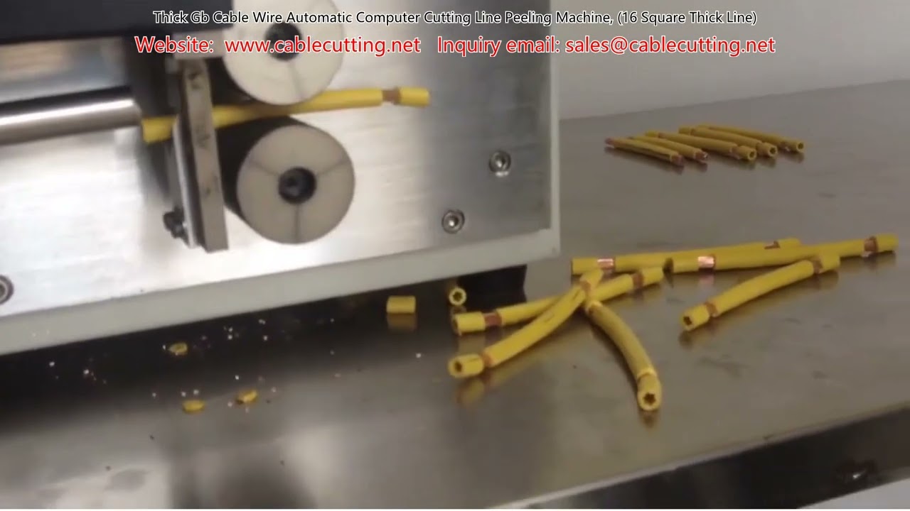 Kalın GB Kablo İçin Otomatik Bilgisayar Kontrollü Kesme ve Sıyırma Makinesi | 16 mm² Kalın Tel İşleme