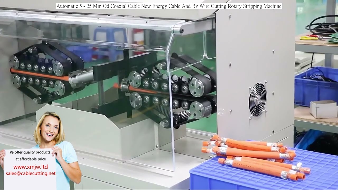 5-25 mm Çaplı Koaksiyel Kablo ve BV Tel İçin Döner Sıyırma ve Kesme Makinesi