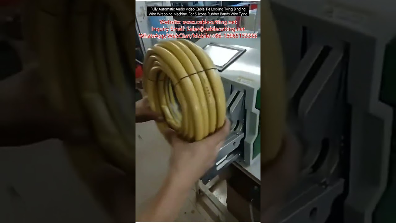 Tam Otomatik Ses ve Görüntü Kablosu Bağlama ve Sarma Makinası | Kablo Kelepçe Makinesi