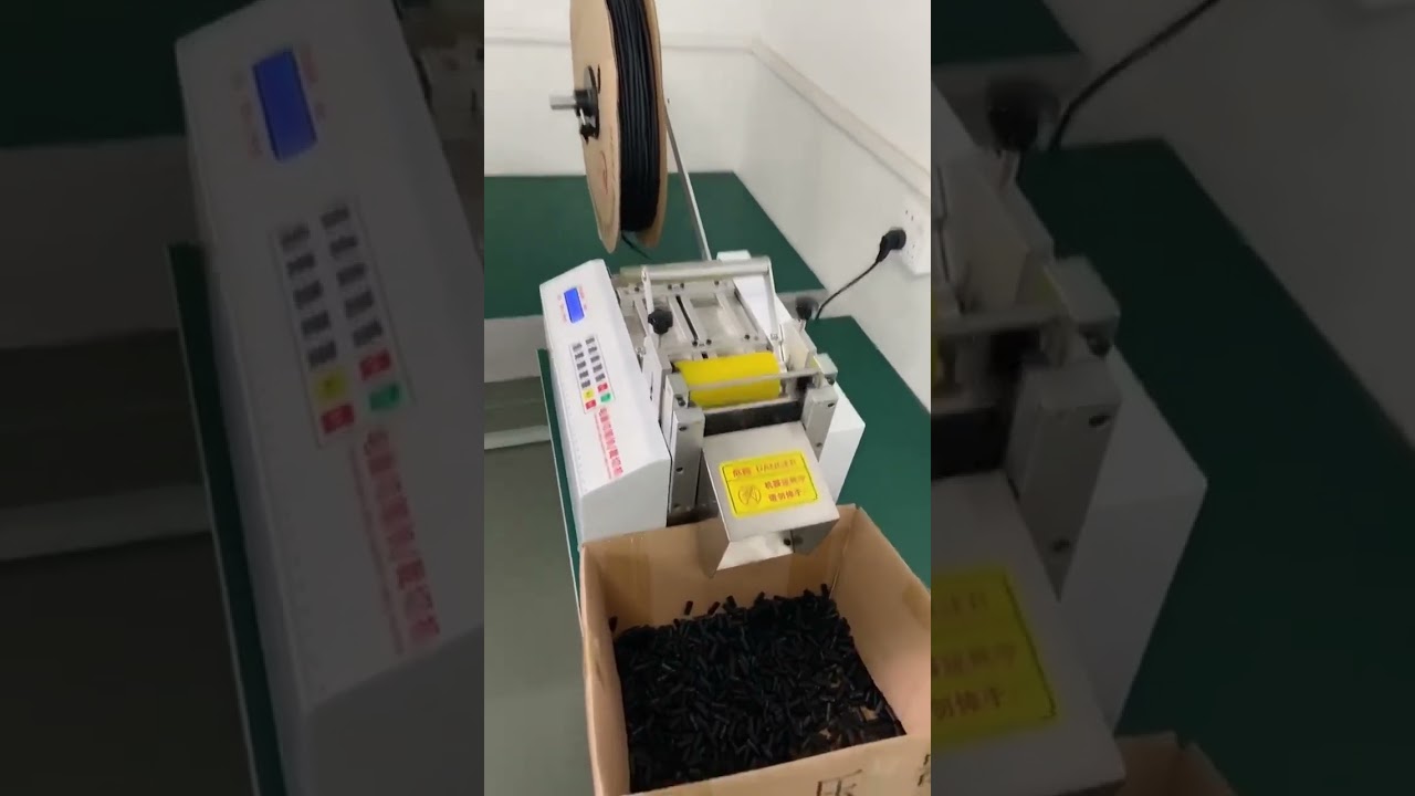 Tam Otomatik Bilgisayarlı Boru Kesme Makinesi | Isı Büzüşen Hortum Kesimi Gerçek Çekim Video, Ayarlanabilir