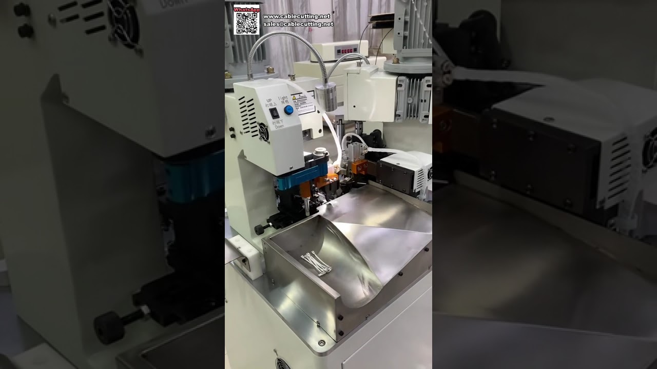 Çeşitli Kabloları Stabil Presleyen Tam Otomatik Çift Kafalı Terminal Pres Makinesi